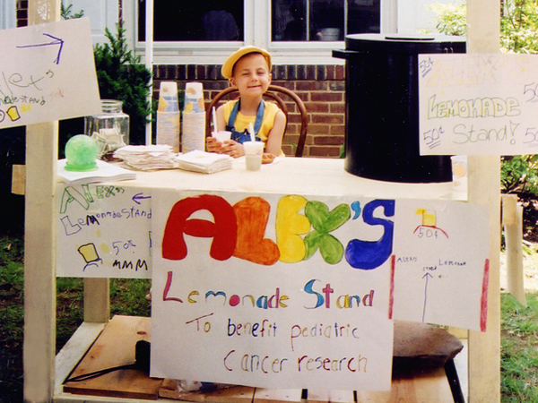 Alex at her stand