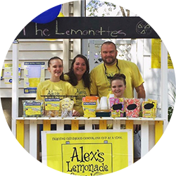 A family at a lemonade stand