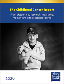 Cover of the 2026 Childhood Cancer Report PDF