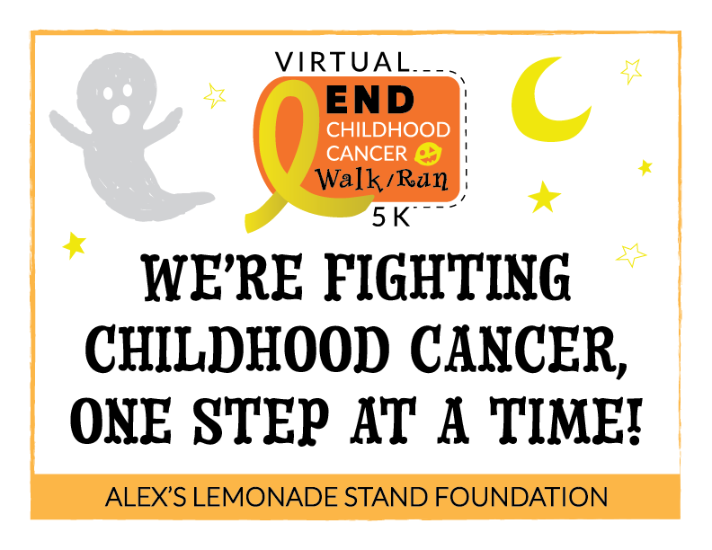 Virtual End Childhood Cancer 5K Cheer Sign 4