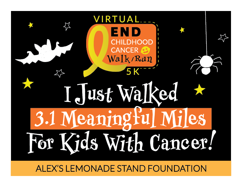 Virtual End Childhood Cancer 5K Cheer Sign 8