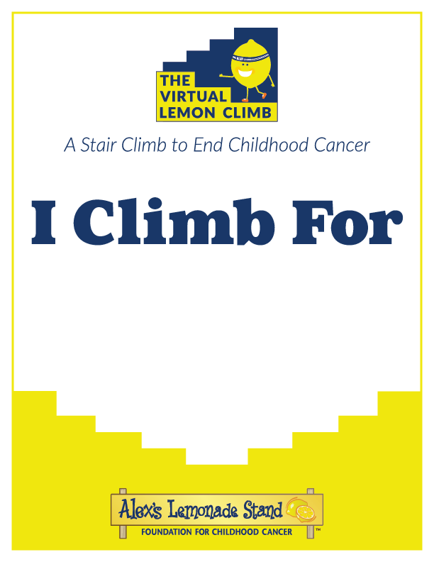The Virtual Lemon Climb Cheer Sign 6