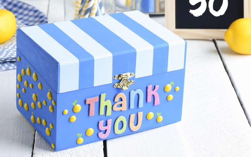 Make your own donation boxes to keep donations safe and secure.