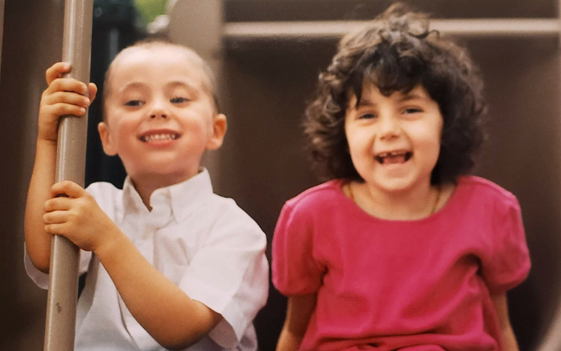 Alex with her brother, Eddie. 