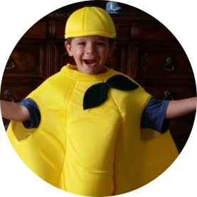 Cooper in a lemon suit